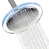 1-Spray 7.68 in. Single Wall Mount Fixed Rain Shower Head in Blue - Super Arbor