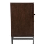 Oliver 60 in. Electric Fireplace in Brown with Matte Silver - Super Arbor