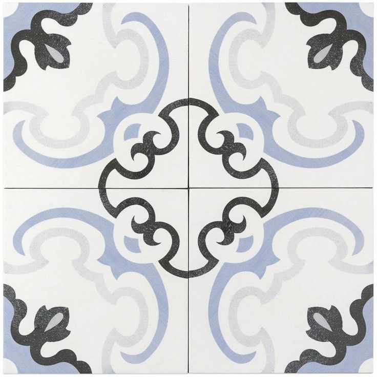 Met Beige Encaustic 9x9 Glazed Porcelain Tile