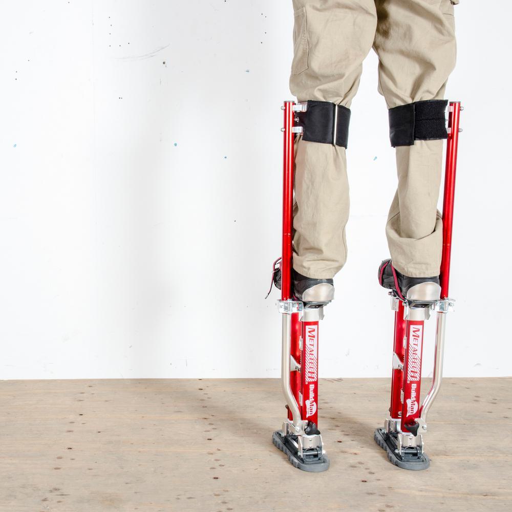 Buildman Grade 18 in. to 30 in. Adjustable Drywall Stilts - Super Arbor