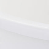 Sax 60 in. Fiberglass Reversible Drain Non-Whirlpool Flatbottom Freestanding Bathtub in White
