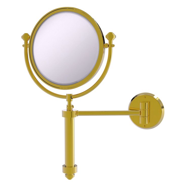 Allied Brass Southbeach 8-in x 16-in Polished Brass Double-Sided Magnifying Wall-Mounted Vanity Mirror