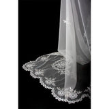 80 in. x 80 in. Merrigold Lace Embroidered Tablecloth with Beaded Accents