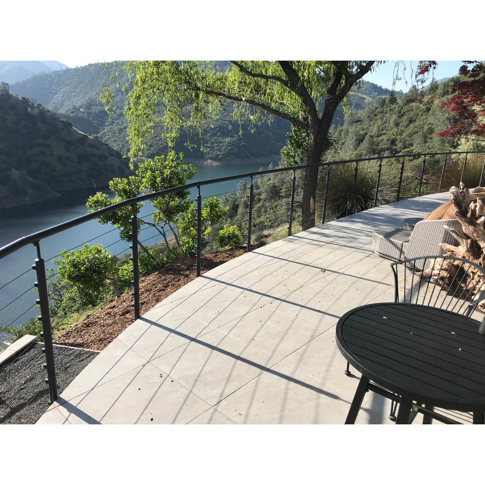 Prova PA4b 79 in. x 1-1/2 in. Anthracite Hand Rail - Super Arbor