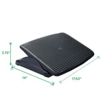 Black Adjustable Height Ergonomic Foot Rest - Super Arbor