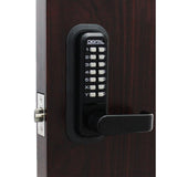 2835 Double Combination Jet Black Keyless Mechanical Passage Handleset Door Lever Lock - Super Arbor