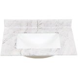 37 in. W x 22 in. D Stone Effects Vanity Top in Cold Fusion with White Sink - Super Arbor