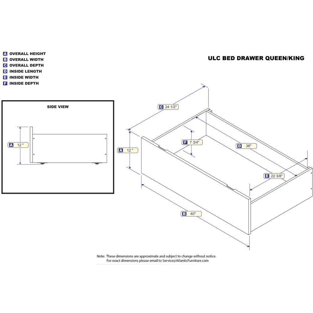 Urban Queen-King Espresso Bed Drawers - Super Arbor