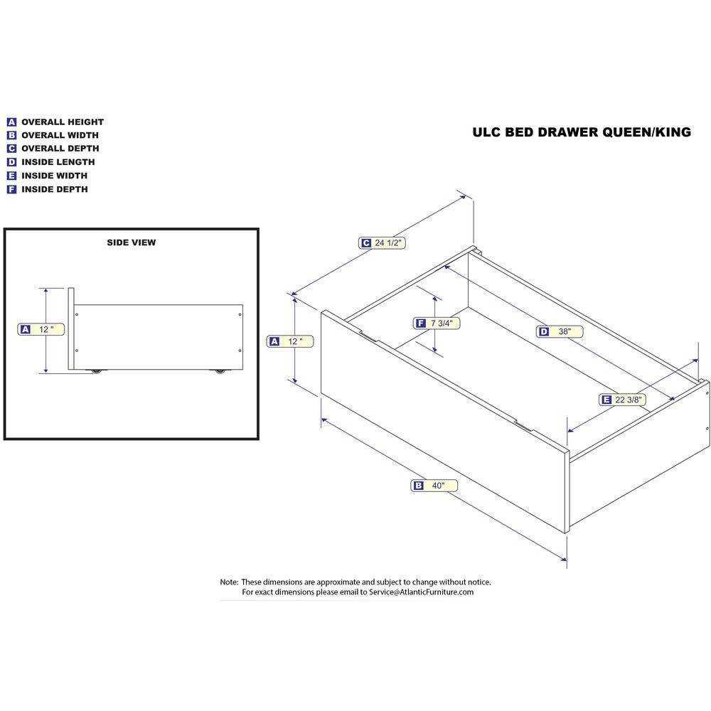 Urban Walnut Bed Drawers Queen-King - Super Arbor