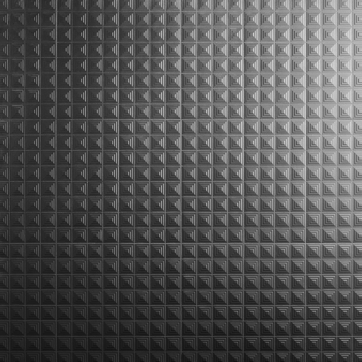 Kinzie Pyramid Charcoal Black 8x16 3D Matte Ceramic Tile by Lux Tile