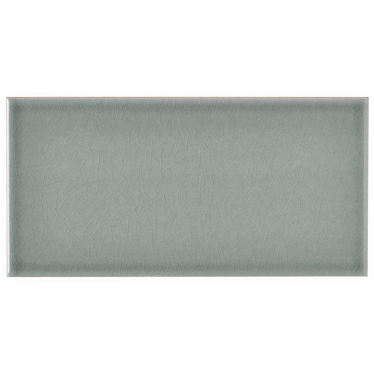 Seaside Steel Blue Crackled Glossy Ceramic Tile - 4x8 Inch