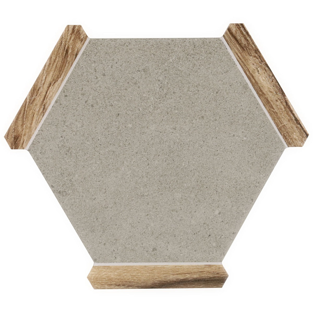 Sagon Cemento Gray 9" Hexagon Matte Porcelain Tile - Lux Tile