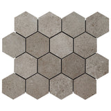 Lux Tile New Rock Tortora Beige 3" Hex Matte Porcelain Mosaic Tile