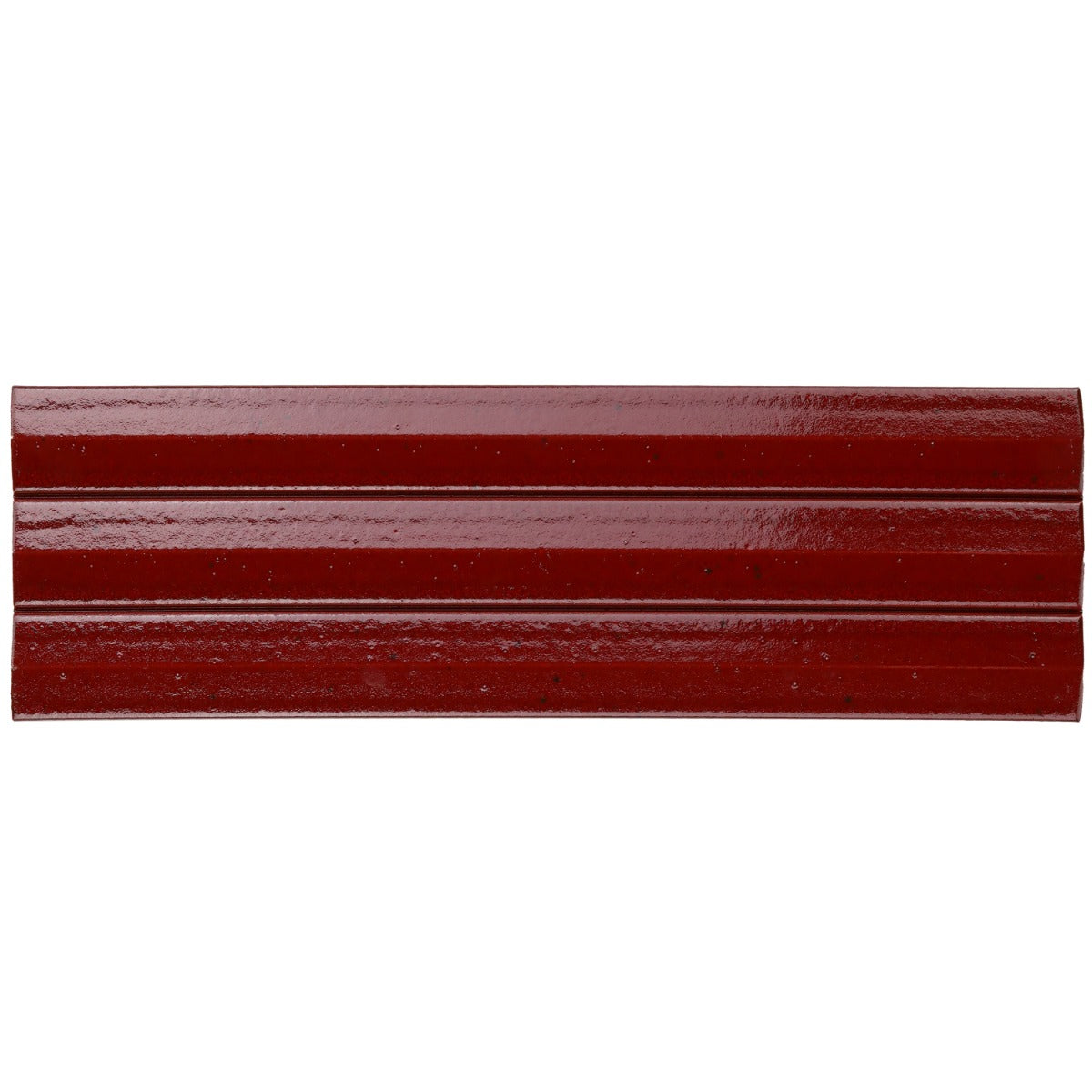 Lux Tile Ponto Ruby Red Fluted 5x16 3D Polished Porcelain Wall Tile