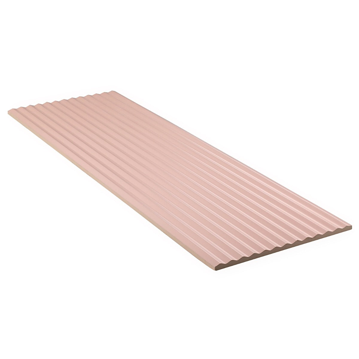 Lux Tile Mod 3D Blush Pink 12x36 Fluted Matte Ceramic Tile