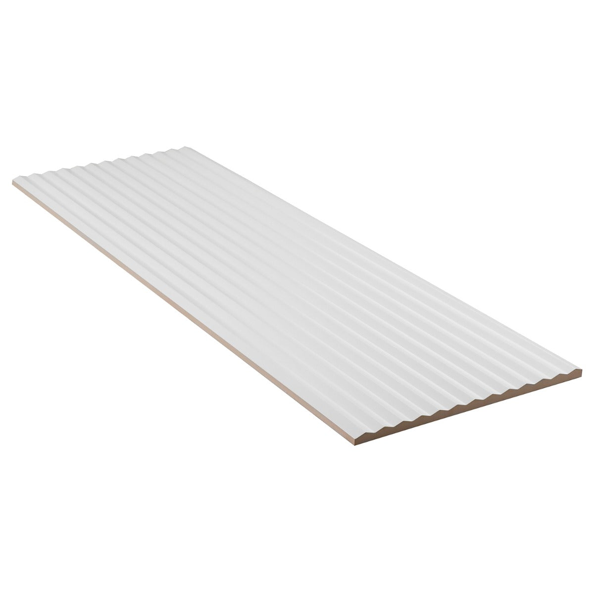 Lux Tile Mod 3D White 12x36 Fluted Matte Ceramic Tile