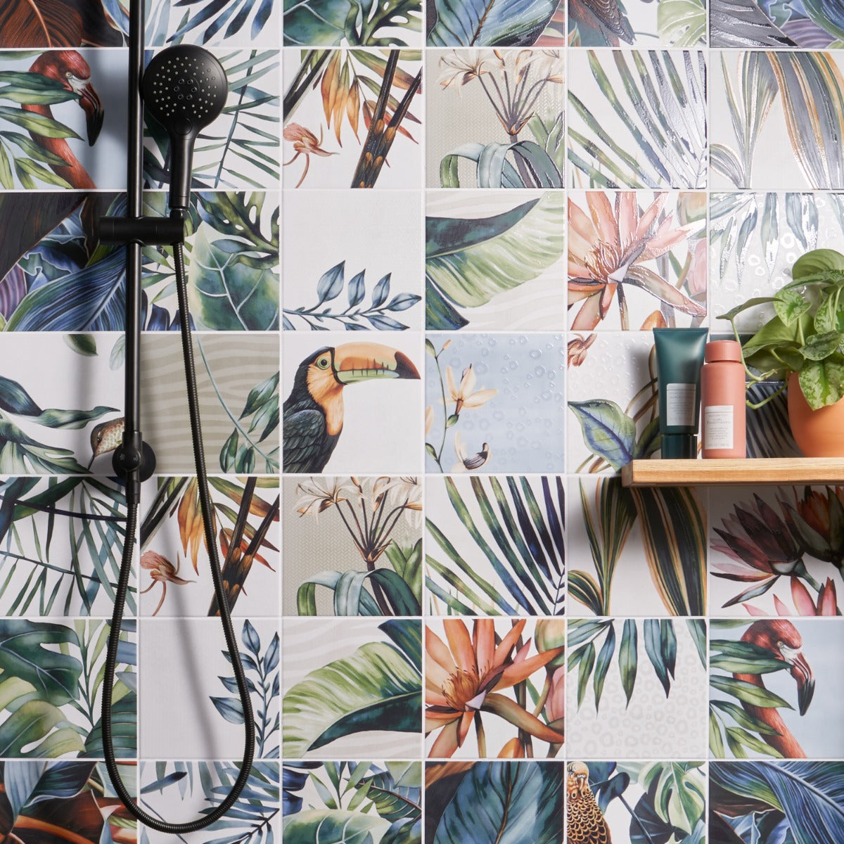 Angela Harris Wilder Tikida Decor 8x8 Matte Ceramic Tile - Botanical Design