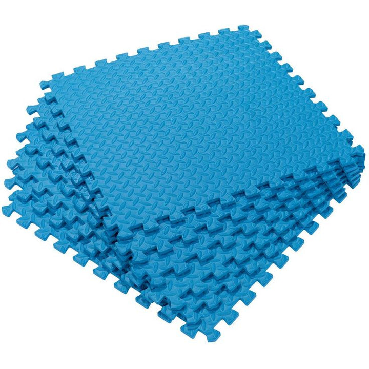 Ottomanson Multi-Purpose Blue 24 in. x 24 in. EVA Foam Interlocking Anti-Fatigue Exercise Tile Mat (6-Pack)