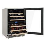 Thor Kitchen 46-Bottle Capacity Stainless Steel Dual Zone Cooling Built-In/Freestanding Wine Chiller