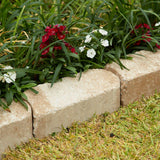 Pavestone RumbleStone 10.5 in. x 3.5 in. x 5.25 in. Cafe Concrete Edger (144 Pcs. / 125 Lin. ft. / Pallet) - Super Arbor