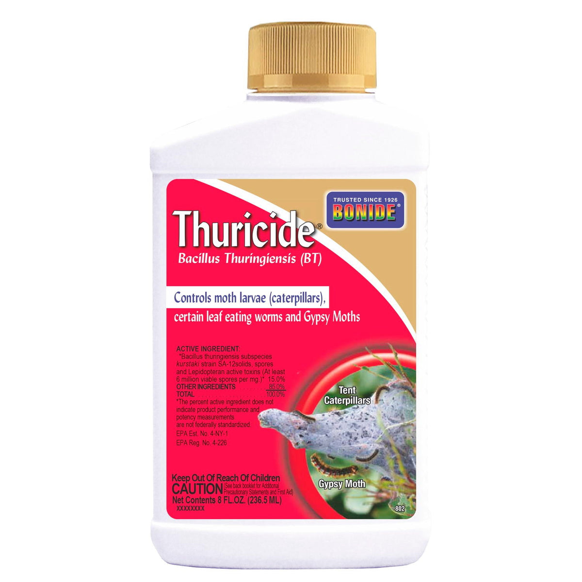 Bonide Thuricide Organic Liquid Concentrate Insect Killer, 8 oz