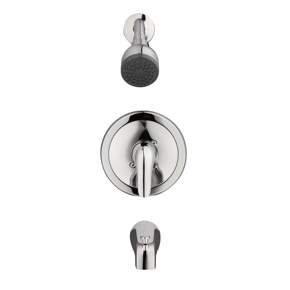 Aragon Single-Handle 1-Spray Tub and Shower Faucet in Chrome (Valve Included) - Super Arbor