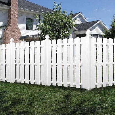 Freedom Ready-to-Assemble Freeport 6-ft H x 6-ft W White Vinyl Lattice-Top Vinyl Fence Panel