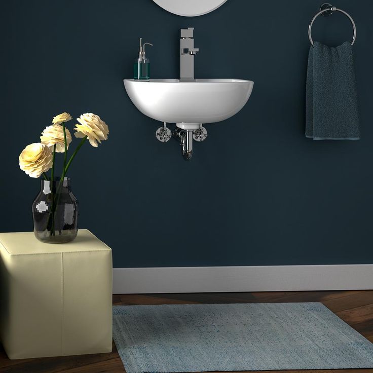 Barclay Products Compact 450 Wall-Hung Bathroom Sink in White