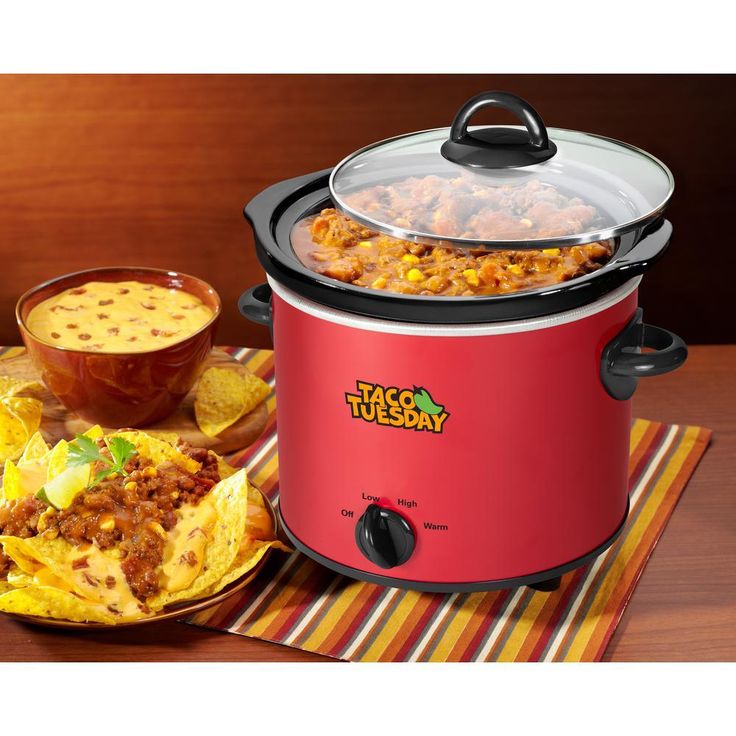 4 Qt. Red Slow Cooker with Cool-Touch Handles