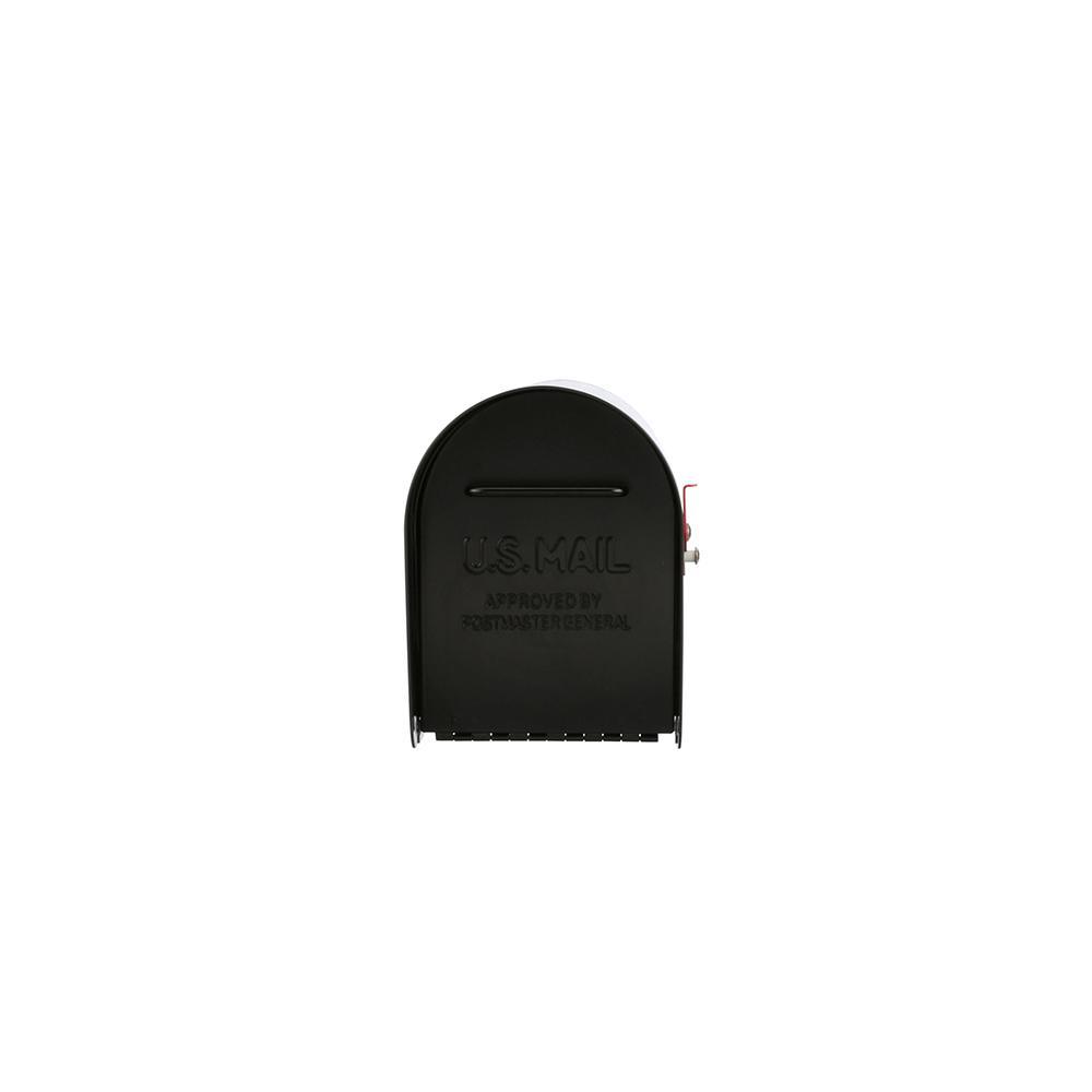 Ironside Large, Steel, Post Mount Mailbox, Black - Super Arbor