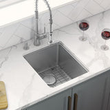 15 in. Single Bowl Undermount Stainless Steel Bar Prep Kitchen Sink