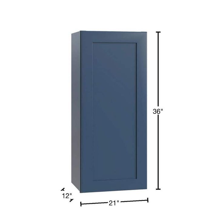 Home Decorators Collection Newport 21 in. W x 12 in. D x 36 in. H Assembled Plywood Wall Kitchen Cabinet in Mythic Blue with Soft Close
