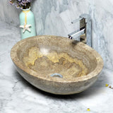 Katelyn Vessel Sink in Travertine