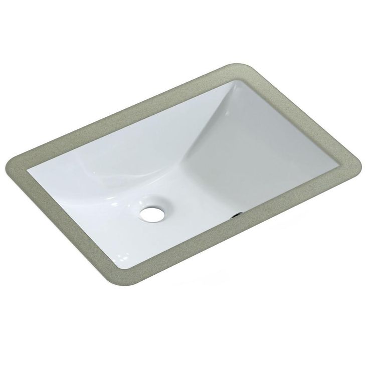 LUXIER 21 in. x 14-3/4 in. Rectangular Ceramic Undermount Bathroom Sink in White with Overflow