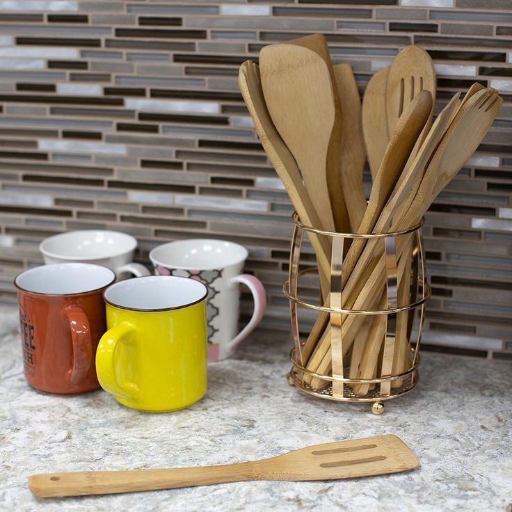 Lyon Rose Gold Steel Cutlery Holder with Mesh Bottom and Non-Skid Feet