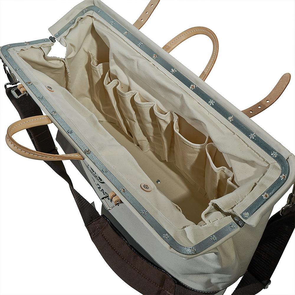 Deluxe Tool Bag, Canvas, 17 Pockets, 24-Inch - Super Arbor
