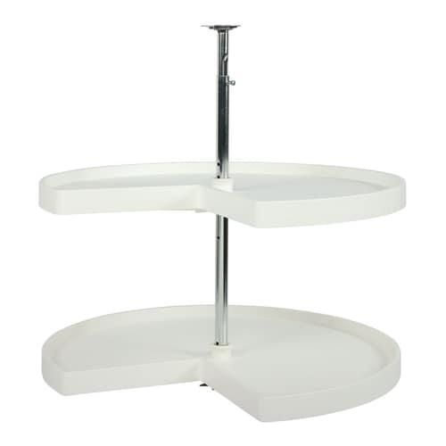 Knape & Vogt 2-Tier Plastic Pie-Cut Cabinet Lazy Susan