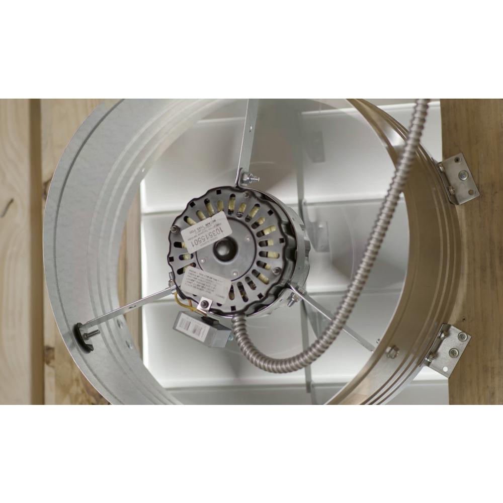 1450 CFM SIlver Electric Powered Gable Mount Electric Attic Fan - Super Arbor