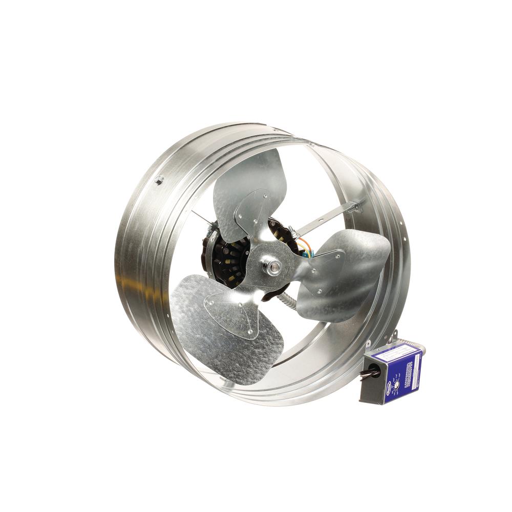 1450 CFM SIlver Electric Powered Gable Mount Electric Attic Fan - Super Arbor