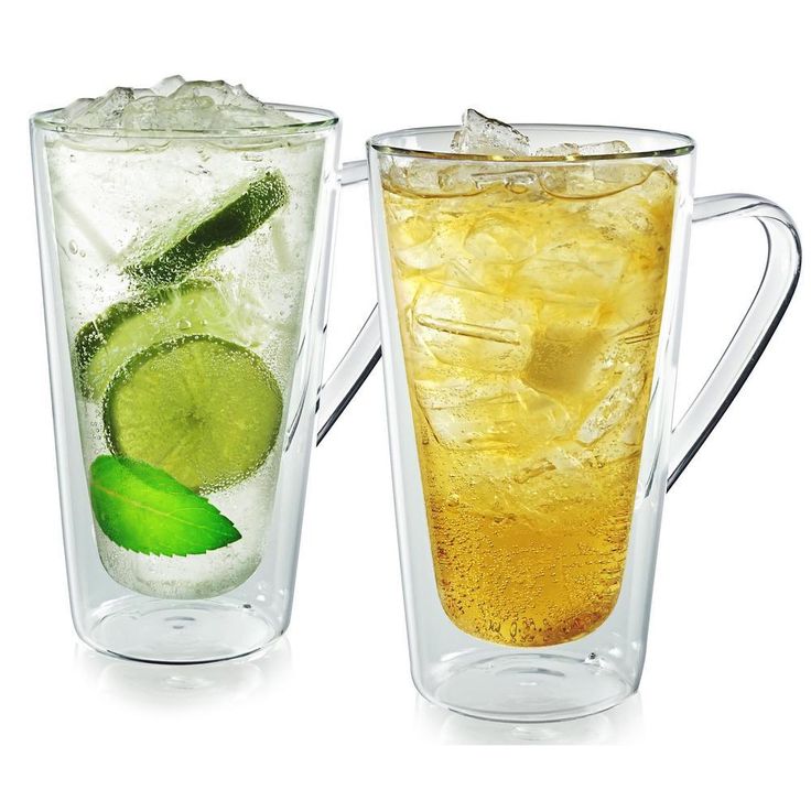Bellagio Double-Wall 12 oz. Clear Glassware Coffee Mug (2-Pack)