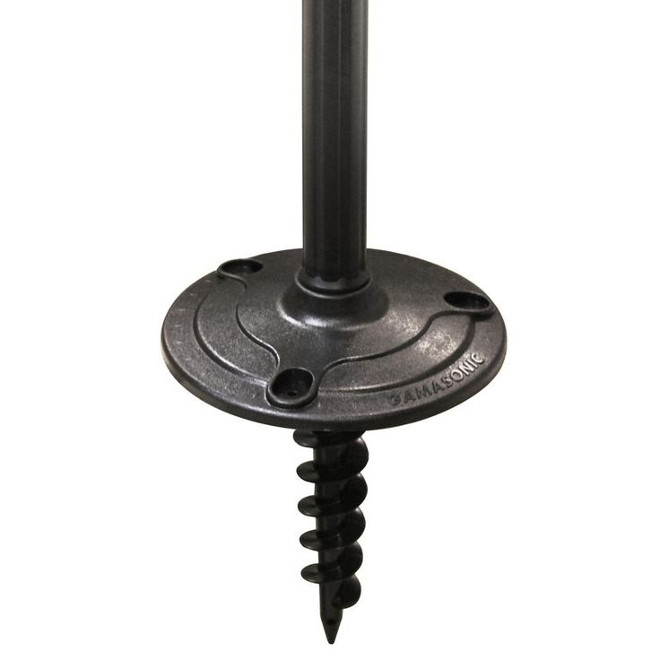 Baytown II Bulb Black Resin Solar Warm-White Outdoor Integrated LED Post Light and Lamp Post with EZ-Anchor Base