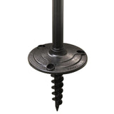 Baytown II Bulb Black Resin Solar Warm-White Outdoor Integrated LED Post Light and Lamp Post with EZ-Anchor Base