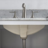 Harlow 61 in. W x 22 in. D Single Basin Carrara Marble Vanity Top in Carrara White with White Vitreous China Basin - Super Arbor