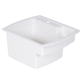 Latitude 25 in. x 22 in. Vikrell Self-Rimming Utility Sink in White - Super Arbor