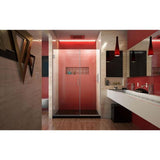 DreamLine Unidoor Plus 45.5–46 in. W x 72 in. H Frameless Hinged Shower Door, Brushed Nickel