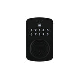 Defiant Square Compact Hubspace Matte Black Electronic Single Cylinder Deadbolt