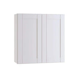 Home Decorators Collection Washington Vesper White Plywood Shaker Assembled Wall Kitchen Cabinet Soft Close 36 in W x 12 in D x 30 in H