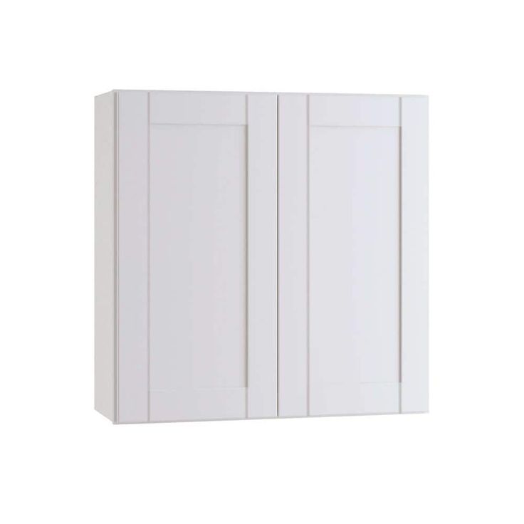 Home Decorators Collection Washington Vesper White Plywood Shaker Assembled Wall Kitchen Cabinet Soft Close 24 in W x 12 in D x 30 in H