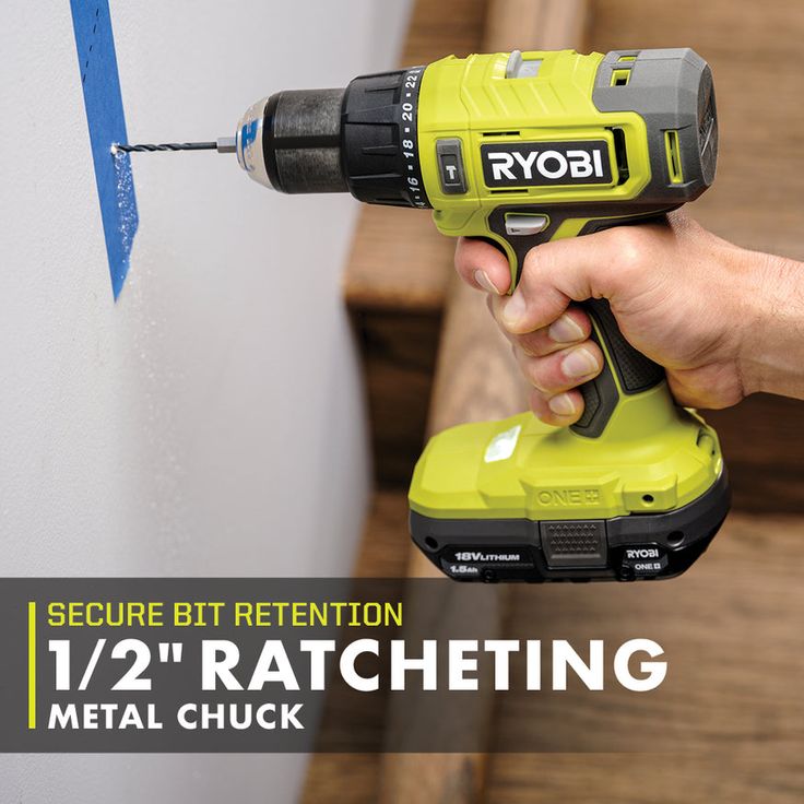 18-Volt ONE+ Lithium-Ion Cordless 1/2 in. Hammer Drill/Driver Kit with (2) 1.5 Ah Batteries, Charger, and Tool Bag