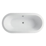 Lorient 59 in. Acrylic Flatbottom Freestanding Bathtub in White - Super Arbor